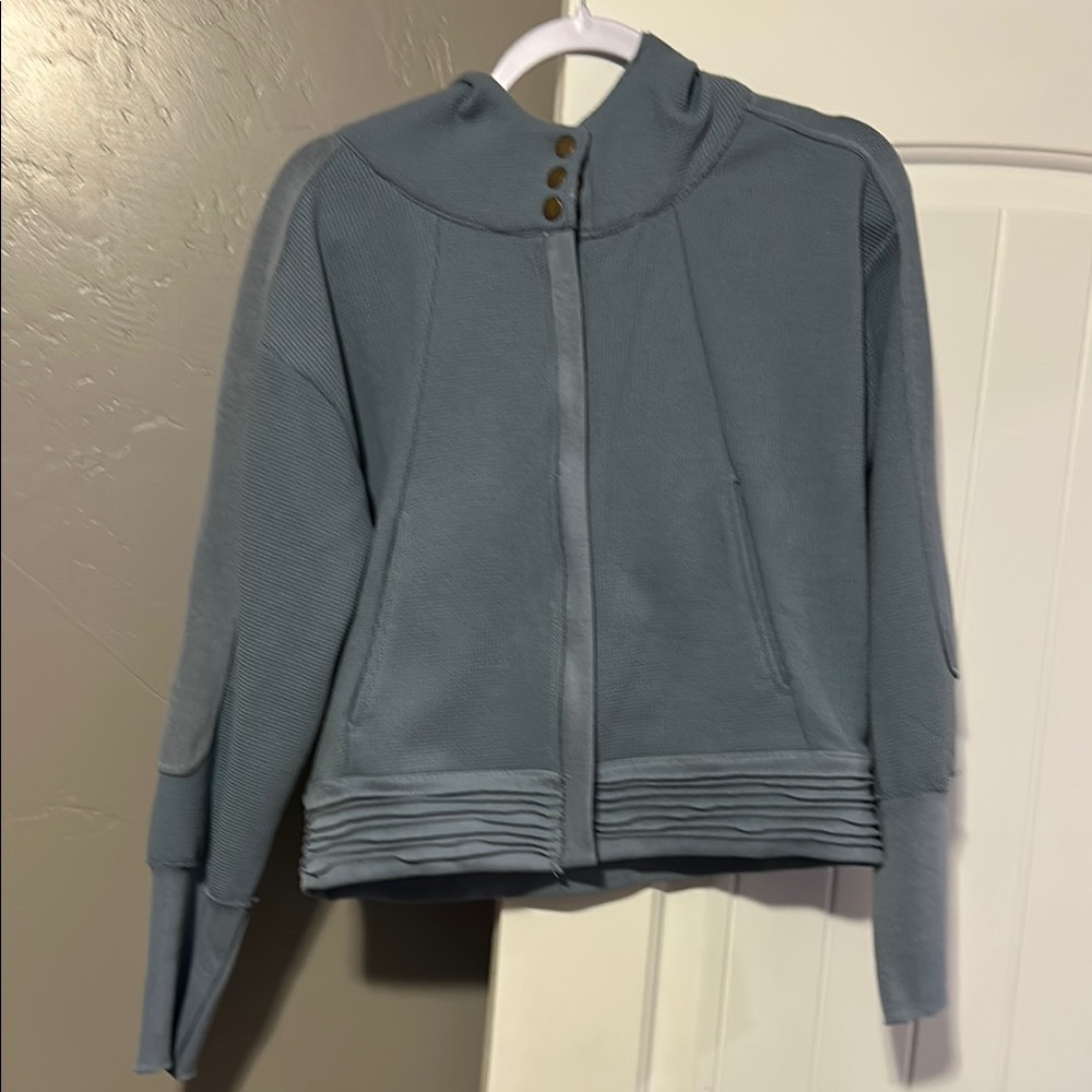 Stylish Blue Jacket with Button Detail